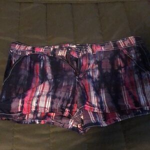 Route 66 Women's Plaid Shorts - Red and Blue